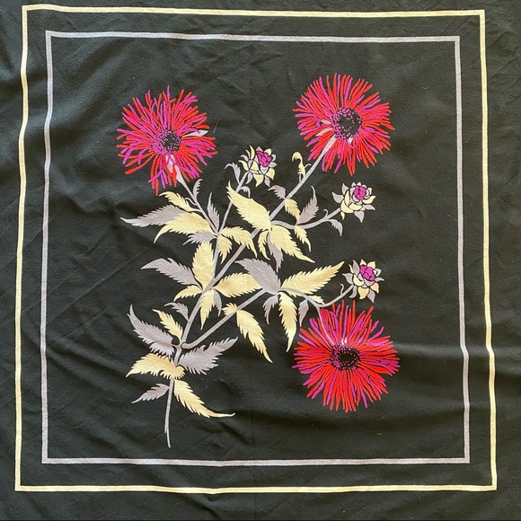 Balenciaga Vintage Silk Floral Scarf Frameable - Picture 3 of 5